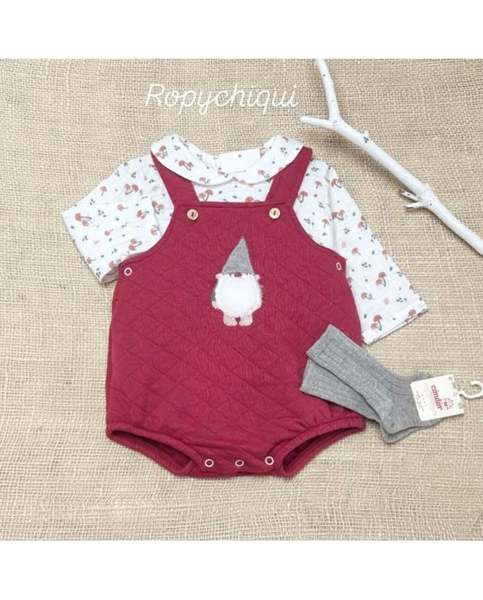 Conjunto 2 piezas peto felpa y camisa bambula Tony Bambino 31707