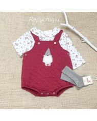 Conjunto 2 piezas peto felpa y camisa bambula Tony Bambino 31707