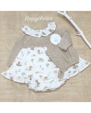 Jesusín 3 piezas Bambula Bebe Punt PIEDRA 25156