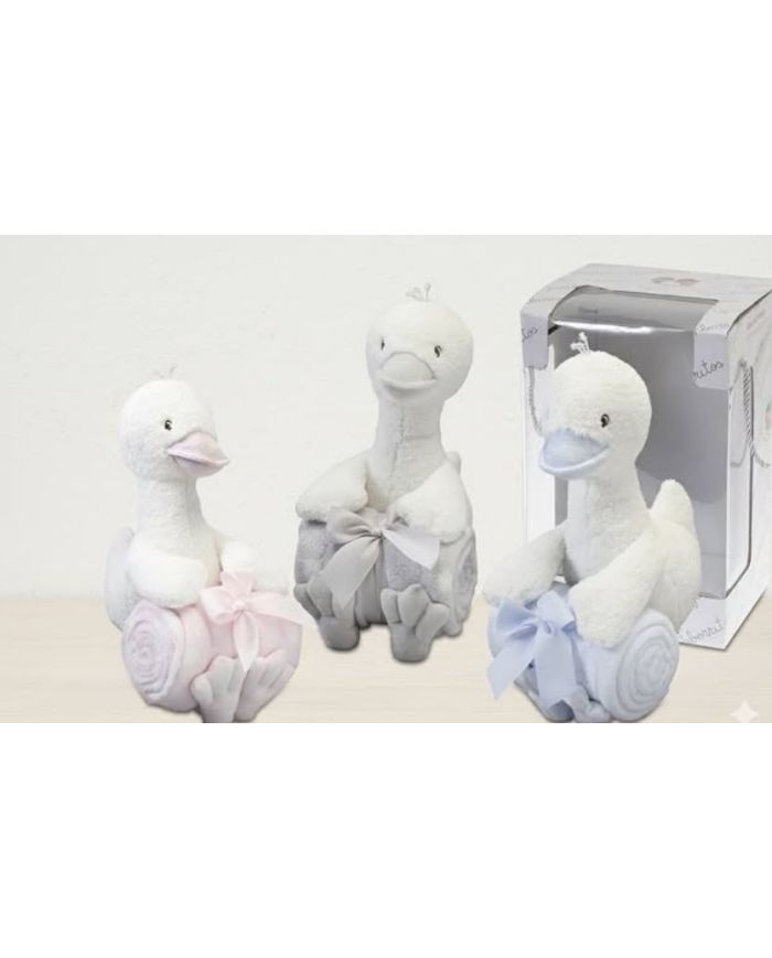 Set de manta 80x 110 cm y peluche patito 11012