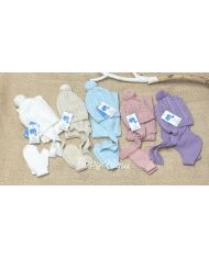 Conjunto 3 piezas gorro con orejeras, bufanda y manoplas T/U 3/12 m Mac Ilusion 244-642