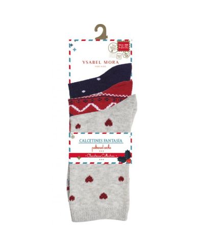 Pack 3 calcetines navidad Ysabel Mora 32271