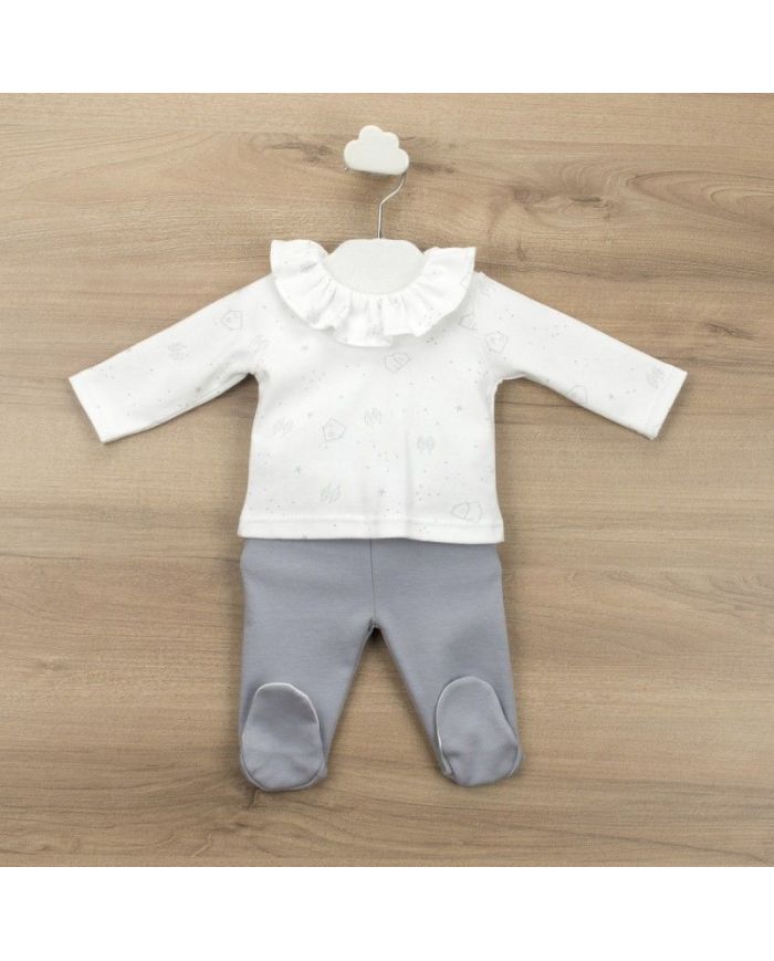 Conjunto bebé cuello volante Babidu 57171