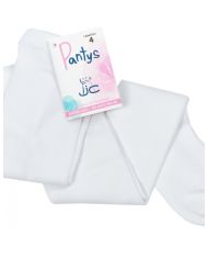 Leotardos lisos de algodón JC "no hace bolas" BLANCO