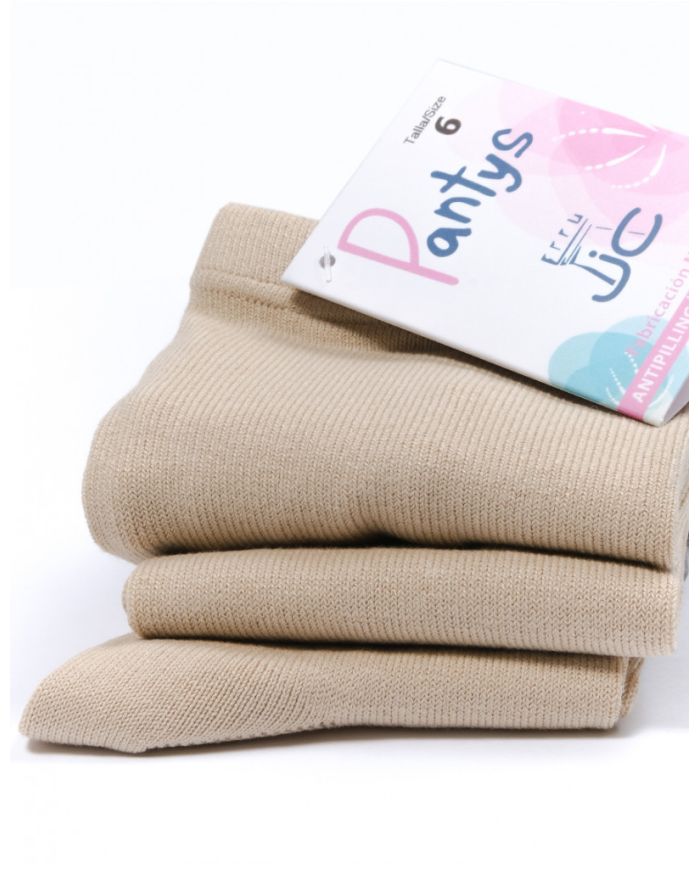 Leotardos lisos de algodón JC "no hace bolas" TOPO