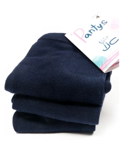 Leotardos lisos de algodón JC "no hace bolas" MARINO