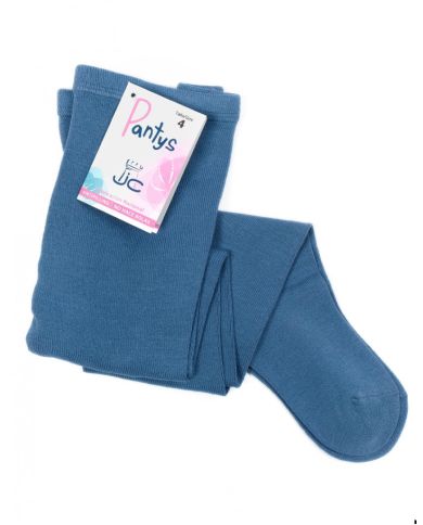 Leotardos lisos de algodón JC "no hace bolas" AZUL PLOMO