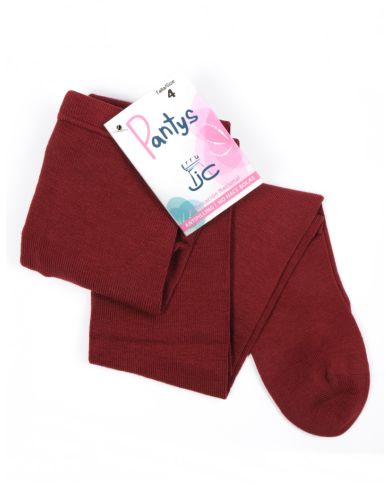 Leotardos lisos de algodón JC "no hace bolas" VINO
