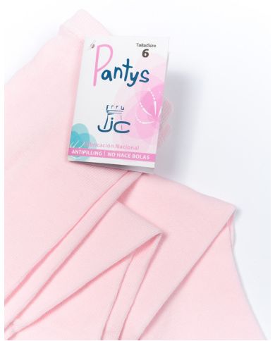 Leotardos lisos de algodón JC "no hace bolas" ROSA BEBE