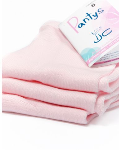 Leotardos lisos de algodón JC "no hace bolas" ROSA BEBE