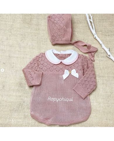 Conjunto pelele y capota 1723