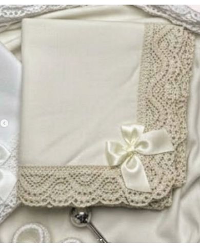 Arrullo multiuso 70x70cm algodón con lazo y bolillo (bolsa) bolillo