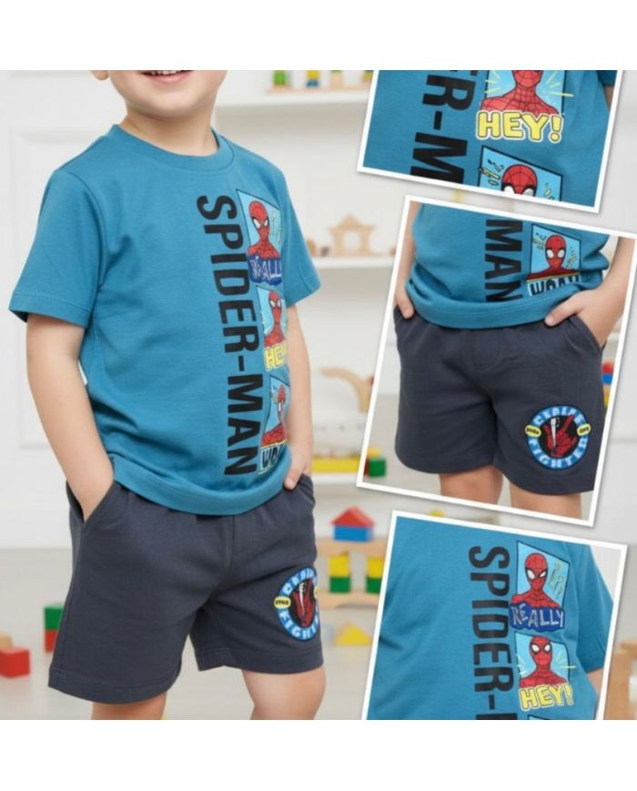 Camiseta manga corta Spiderman EZ10132.TURQUESA