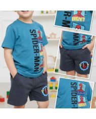 Camiseta manga corta Spiderman EZ10132.TURQUESA