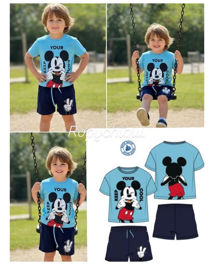 Camiseta manga corta Mickey EZ10163.AZUL