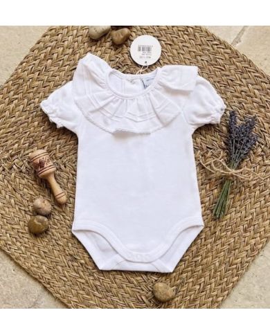 Body manga corta con cuello Babidu BLANCO 1172