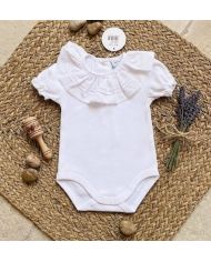 Body manga corta con cuello Babidu BLANCO 1172