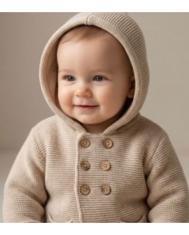 Chaqueta punto doble con capucha (percha) R5519