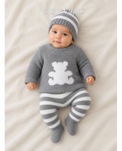 Conjunto 3 piezas polaina, jersey y gorrito (caja) 360