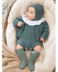 Conjunto 3 piezas ranita, chaqueta y capota 43814